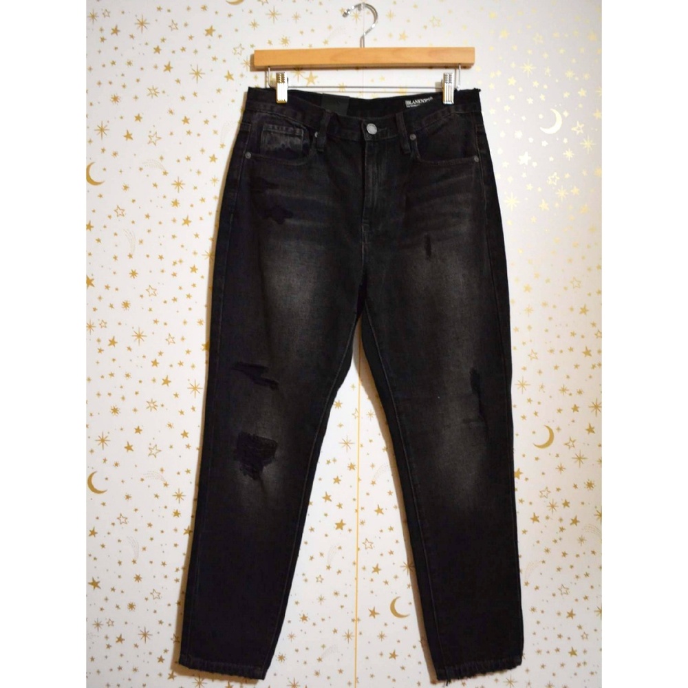 NWT Blank NYC Rivington Black Distressed Jeans 28